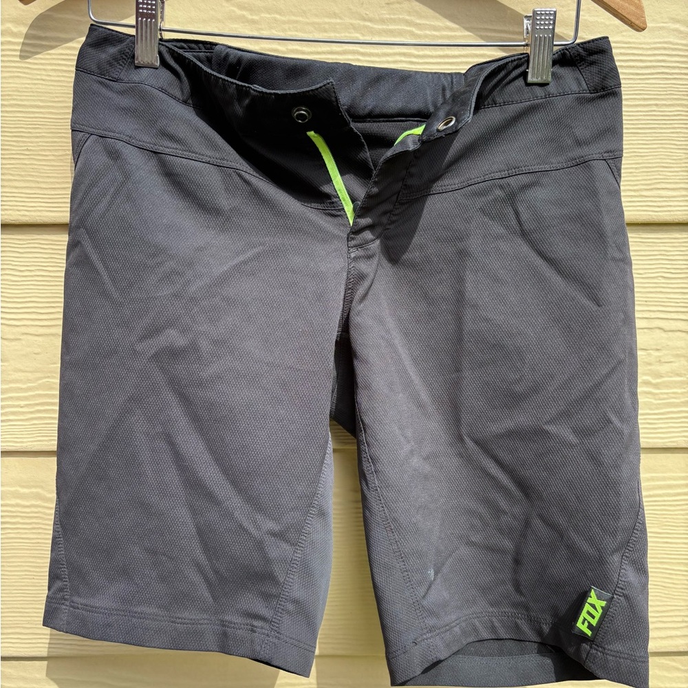Fox Black Athletic Shorts with Technical Design